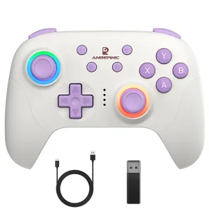 RG P01 Wireless Gaming Controller RG P01 Controllers Gamepad for PC Plug and Play Gaming Gamepad with Hall Effect/Triggers Joystick rg p01 Game Controller Switch/PC/Steam/Android/IOS(White)