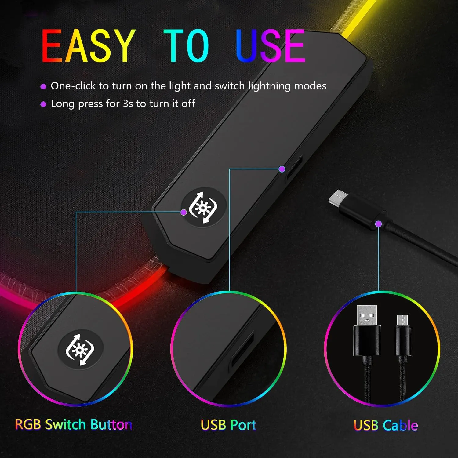 RGB Gaming Mouse Pad, Large Mousepad with Led Light, Gaming Accessories Keyboard Pad for Desk, Non-Slip Rubber Base Big Mouse Mat for Gamer, 31.5 X 11.8 Inch, Black World Map