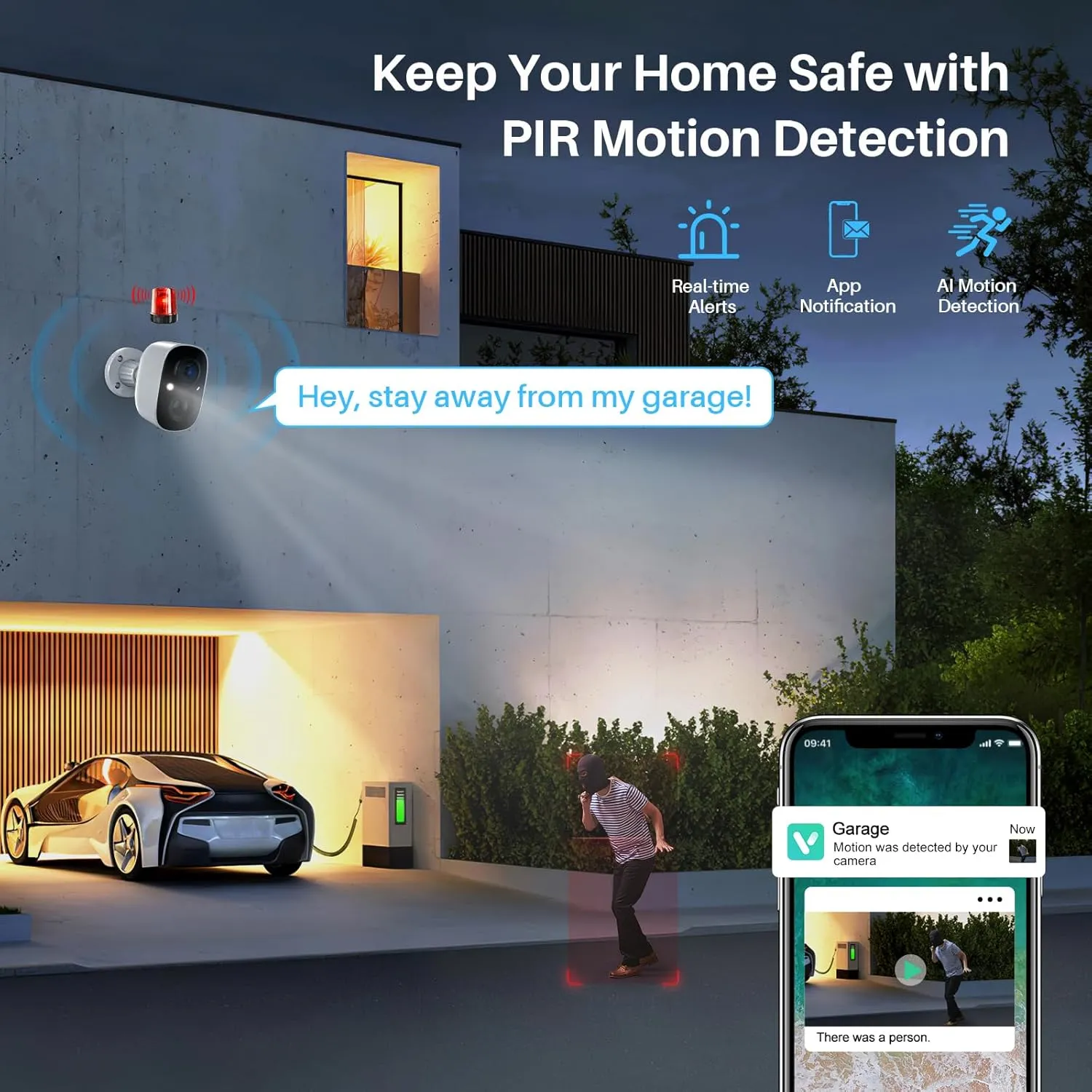 Security Cameras Wireless Outdoor (4 Pack), Battery Powered Cameras for Home Security with AI Motion Detection, 2K Color Night Vision, 2-Way Talk, IP66 Weatherproof, SD/Cloud Storage
