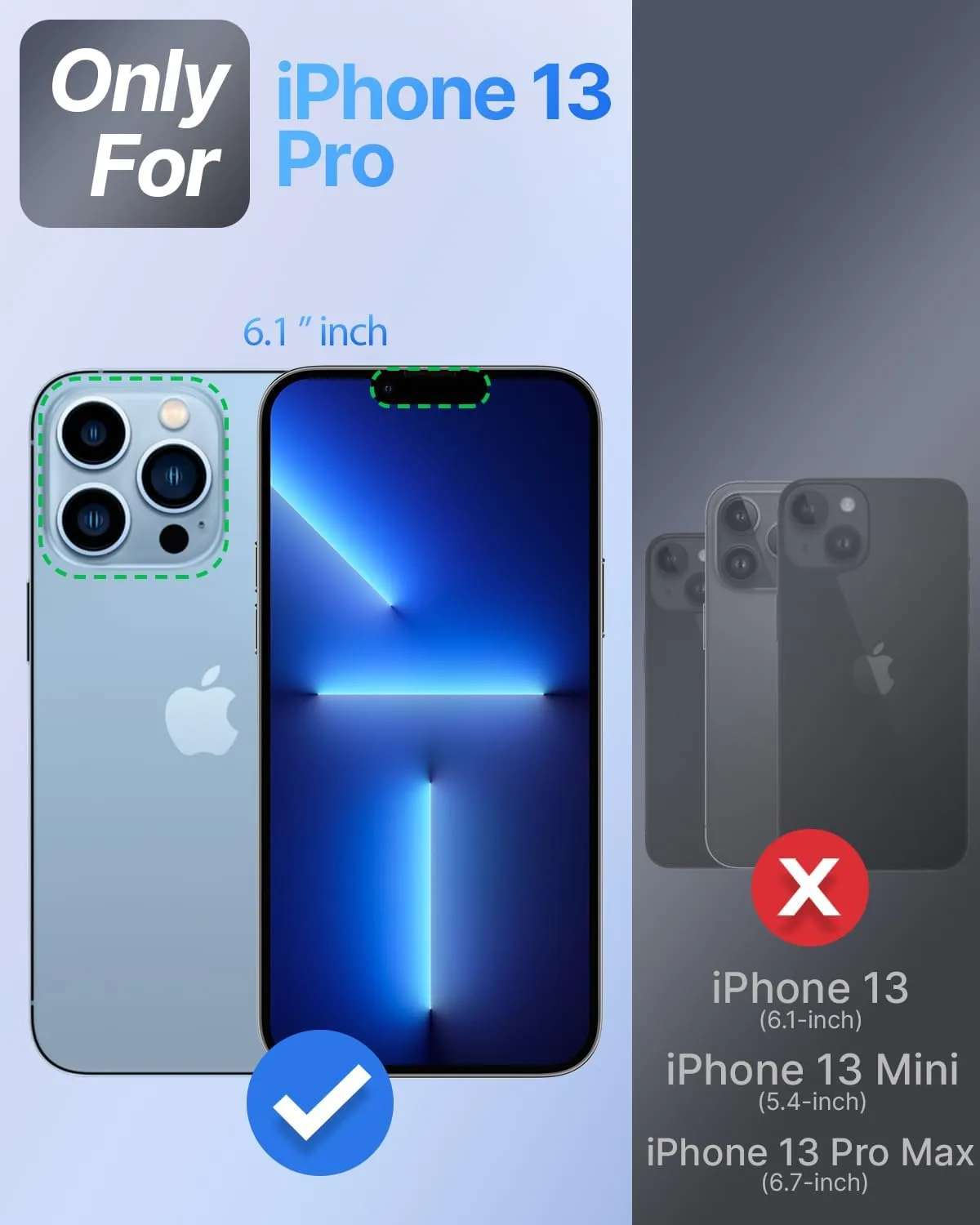 Silverback for iPhone 13 Pro Case with Stand, MagSafe-Compatible Case with Built-in Camera Cover,Magnetic Phone Case Translucent Matte Shockproof for iPhone 13 Pro 6.1 inch - Navy Blue