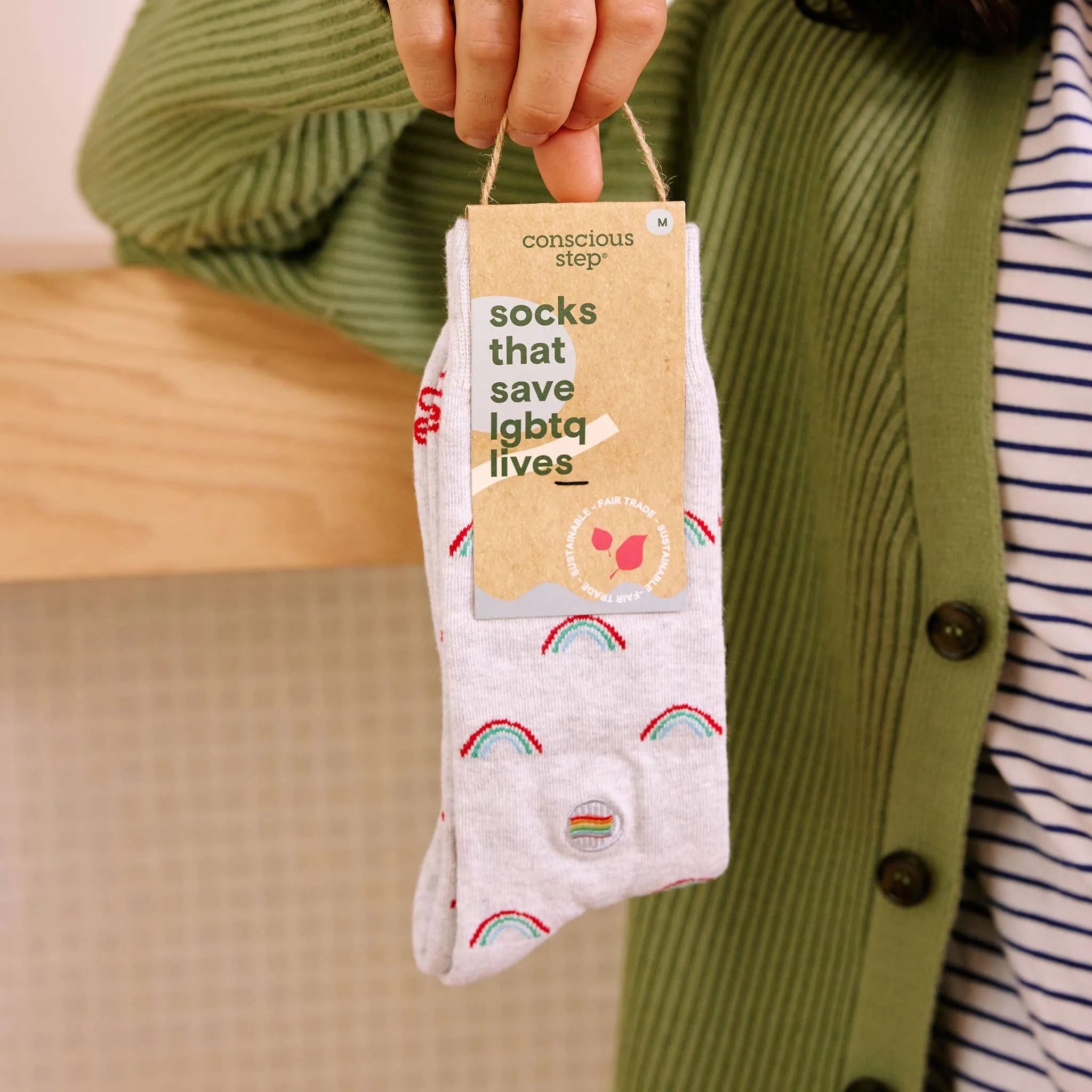 Socks that Save LGBTQ Lives (Radiant Rainbows) - Small