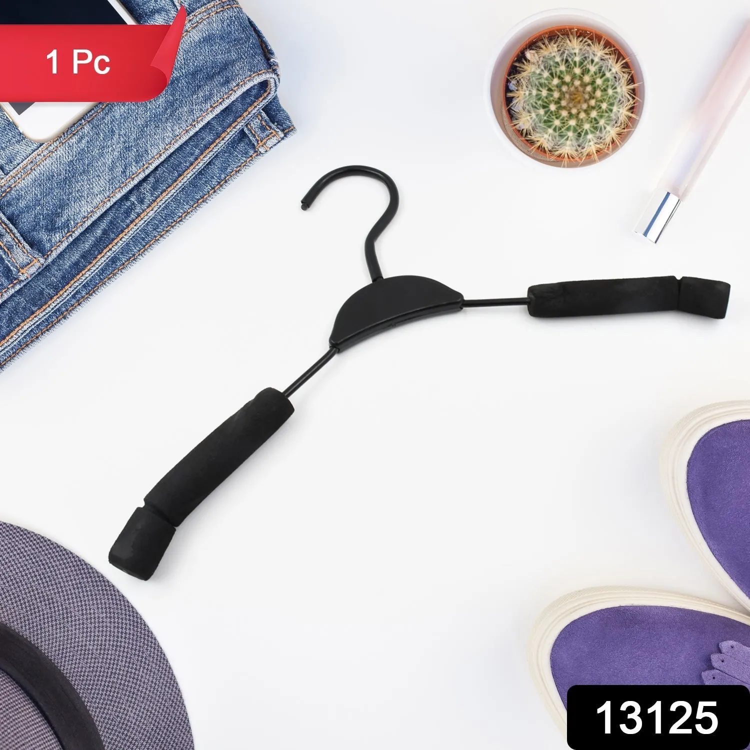 Solid Sponge Hanger Non-Slip Hanger Home No Trace Clothes Hanging Pants Clip Clothing Store Hangers,Clothes Hanger for Closet Wedding Dress Women, Men, Children Clothing (1 pcs)