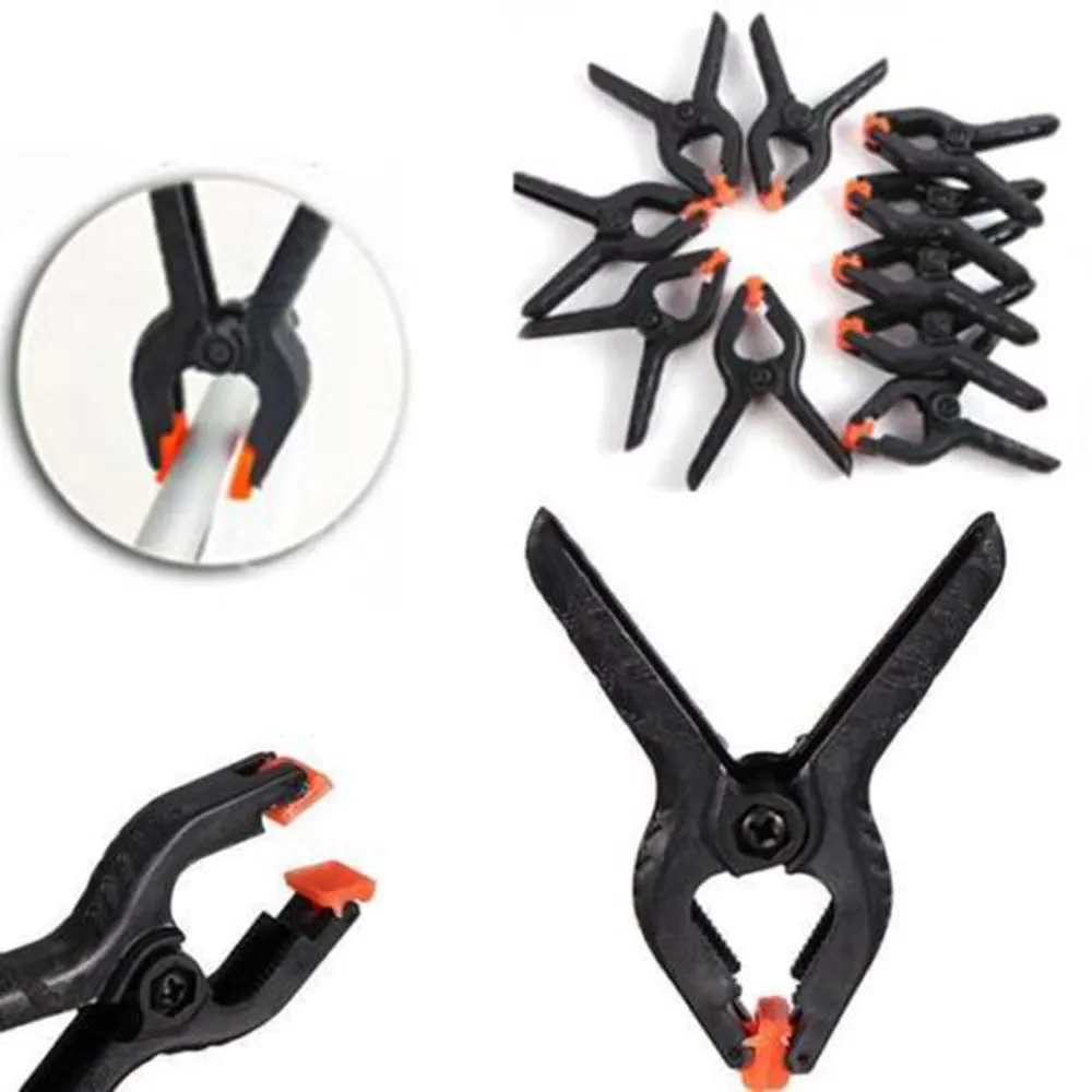 Sturdy Photography Stand Background Spring Clamp Background Clip Black Nylon Photographic Paper Backdrop Clamps