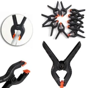 Sturdy Photography Stand Background Spring Clamp Background Clip Black Nylon Photographic Paper Backdrop Clamps