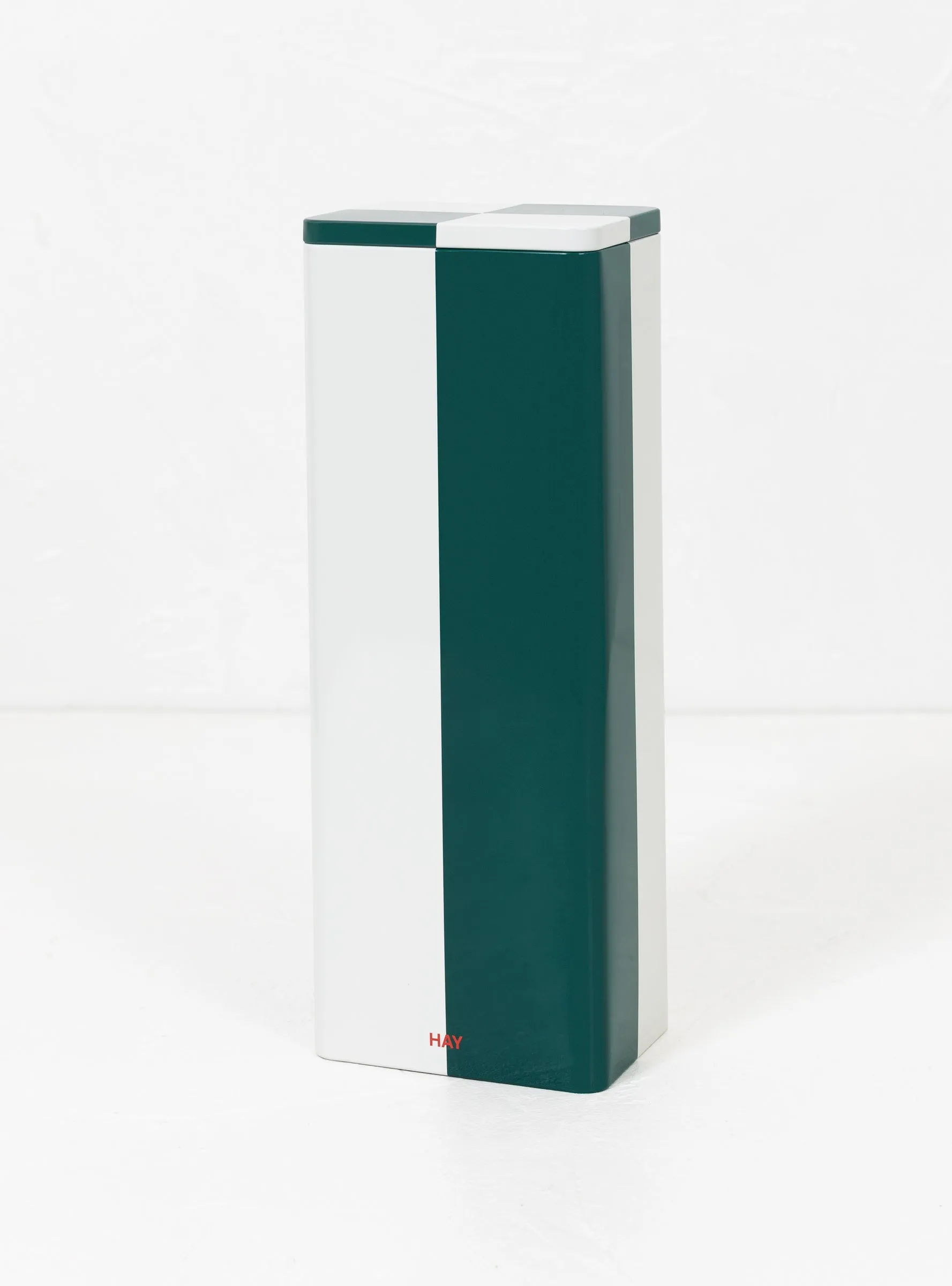 Tin Container Slim Green/White