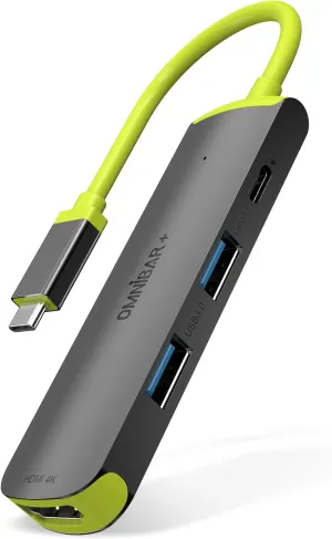 USB C Hub, USB C Multiport Adapter 4 in 1 with 4K HDMI, 2 USB 3.0 Data Ports, Type C PD 100W Power Delivery Laptop Docking Stations