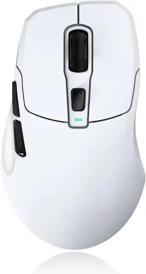 Wireless Gaming Mouse, 24000 DPI, 1K Polling Rate, Tri-Mode 2.4GHz/USB-C/Bluetooth Ergonomic Mouse Web-Driven, 120 Hours Battery Life, Rechargeable Gaming Mice for PC/Mac/Tablet/Xbox, White