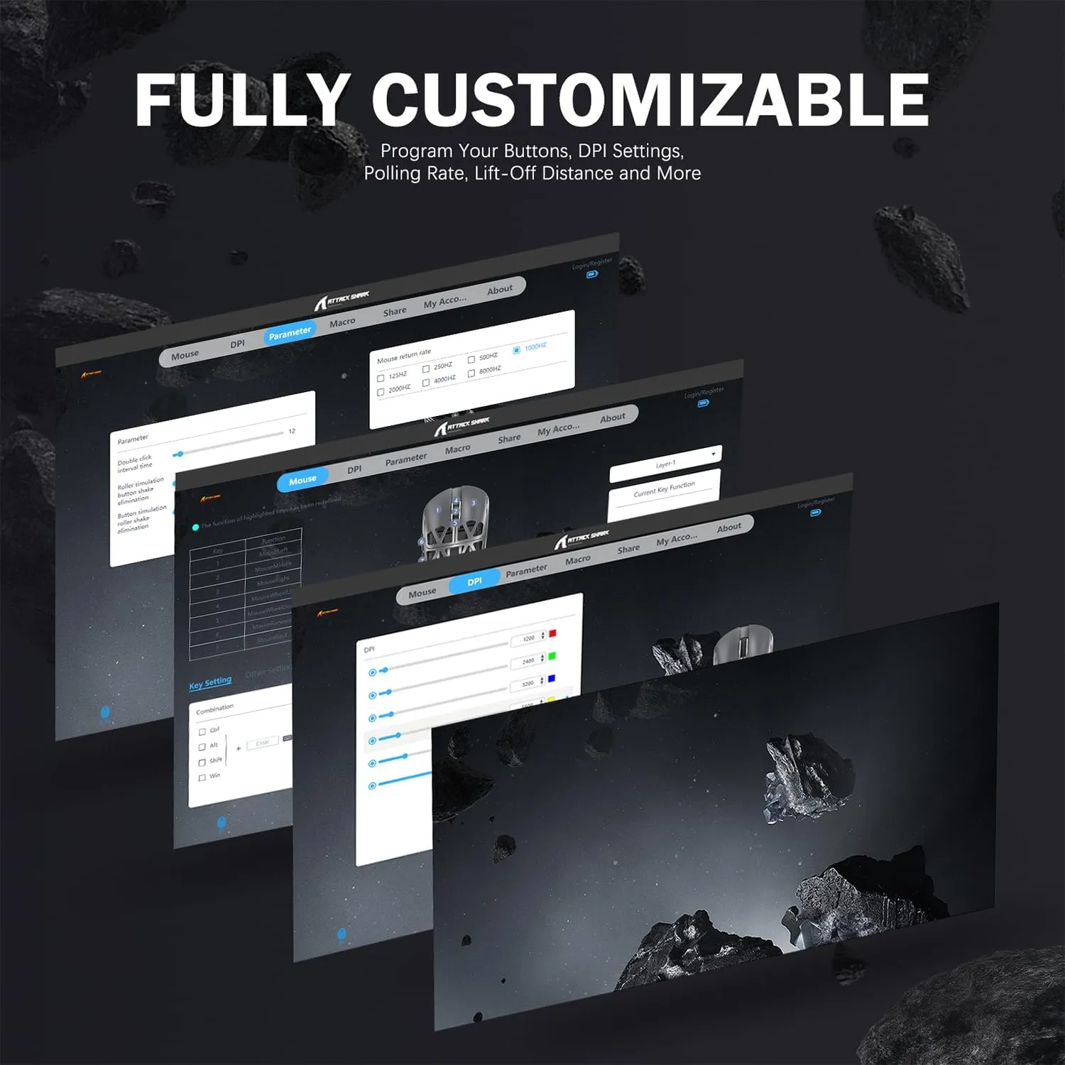 ZIYOU LANG Attack Shark R2 Wireless Gaming Mouse, Superlight Magnesium Alloy, PAW3950 42000 DPI Optical Sensor, 8000Hz Polling Rate, 2.4G/BT/Wired Programmable Mice for Win Mac Gamer (Black)