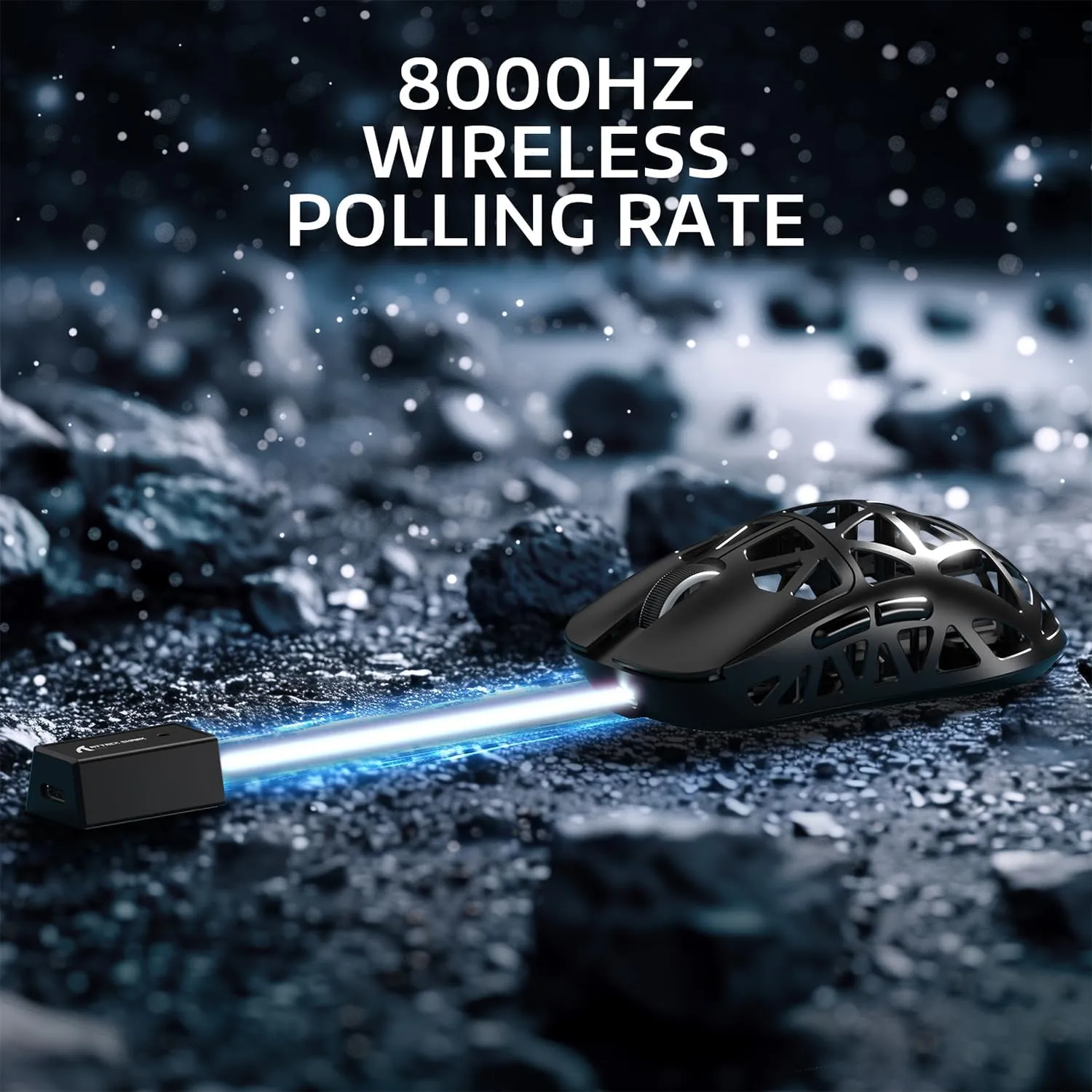 ZIYOU LANG Attack Shark R2 Wireless Gaming Mouse, Superlight Magnesium Alloy, PAW3950 42000 DPI Optical Sensor, 8000Hz Polling Rate, 2.4G/BT/Wired Programmable Mice for Win Mac Gamer (Black)
